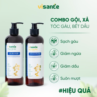 Combo Dầu Gội & Dầu Xả Cho Tóc Gàu, Bết Dầu - 500ml