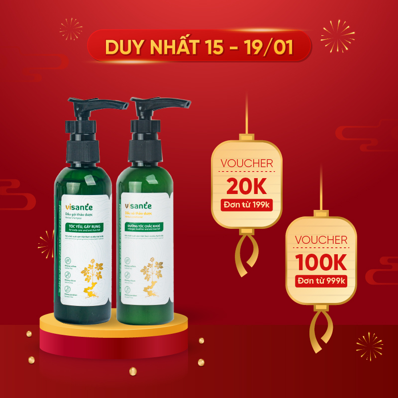 Combo dầu gội, dầu xả chăm sóc tóc yếu gãy rụng - 100ml