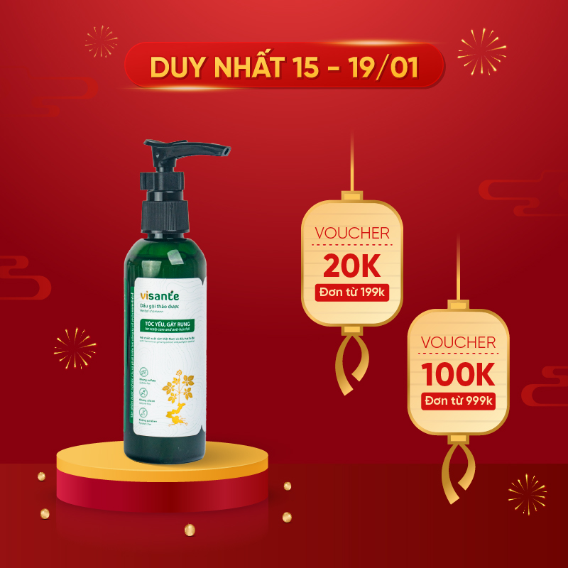 Dầu gội thảo dược phù hợp tóc yếu, gãy rụng - 100 ml