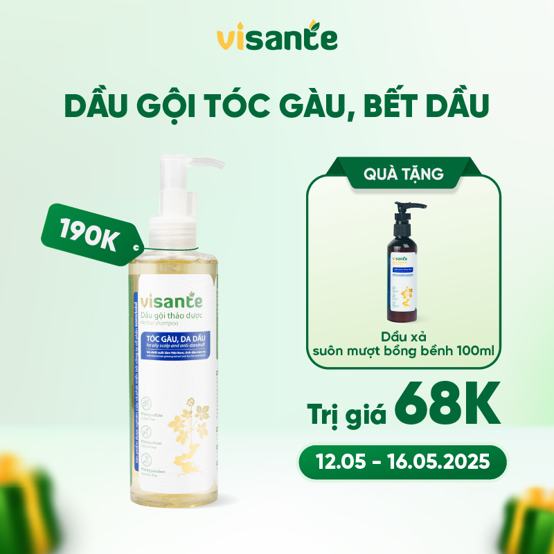 Dầu gội thảo dược tóc gàu, da dầu - 250 ml