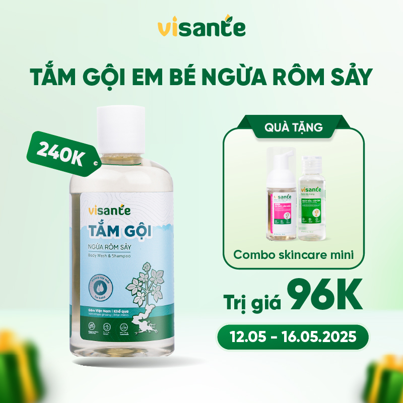 Tắm gội ngừa rôm sảy dành cho trẻ em - 250 ml