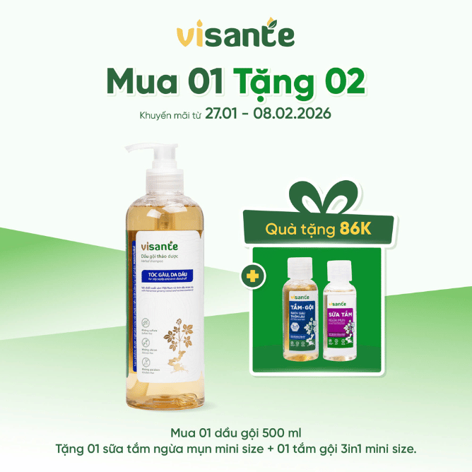 Dầu Gội Thảo Dược Cho Tóc Gàu Ngứa, Bết Dầu - 500ml