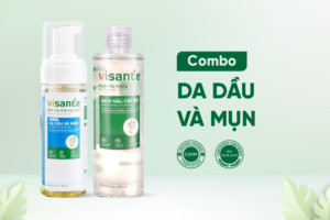 Combo Nước tẩy trang visante sạch sâu cấp ẩm 250ml, Sữa rửa mặt tạo bọt visante dành cho da dầu và mụn 150ml (Fullsize)