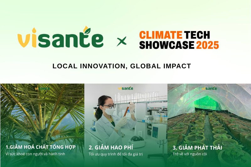 3 triết lý sản xuất bền vững của VISANTE được chia sẻ tại Climate Tech Showcase 2025